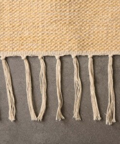 Tappeto Boho - Cueva Giallo/Beige - close up, thumbnail