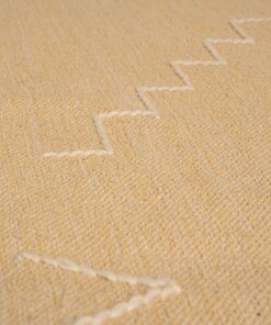 Tappeto Boho - Cueva Giallo/Beige - close up, thumbnail