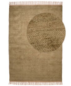 Tappeto in viscosa - Gem Verde oliva - overzicht, thumbnail