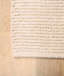 Tappeto in lana - Narvik Bianco - close up, thumbnail