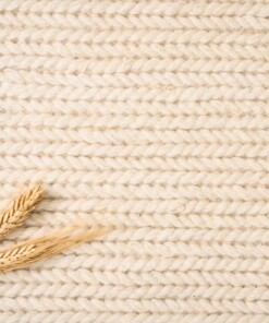 Tappeto in lana - Narvik Bianco - close up, thumbnail