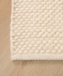 Tappeto in lana - Odda Bianco - close up, thumbnail