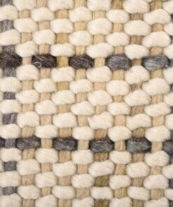 Tappeto in lana - Verdal Crema/Grigio - close up materiaal