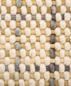 Tappeto in lana - Verdal Crema/Verde - close up materiaal