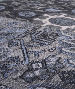 Tappeto patchwork - Fade Dreamer Nero/Multicolore - close up materiaal, thumbnail Tappeto patchwork - Fade Dreamer Nero/Multicolore - close up materiaal, thumbnail