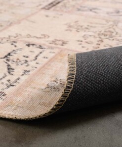 Tappeto patchwork - Fade Heritage Beige - close up vouw, thumbnail