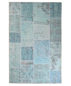 Tappeto patchwork - Fade Heritage Turchese - overzicht boven, thumbnail