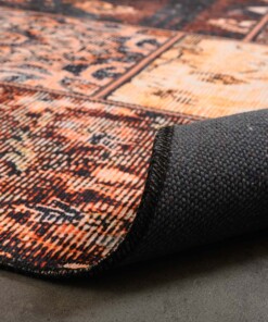 Tappeto patchwork - Fade No.1 Oro/Marrone - close up vouw, thumbnail Tappeto patchwork - Fade No.1 Oro/Marrone - close up vouw, thumbnail