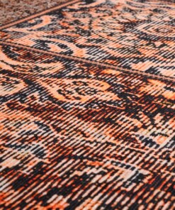 Tappeto rotondo Patchwork - Fade No.1 Oro/Marrone - close up materiaal, thumbnail