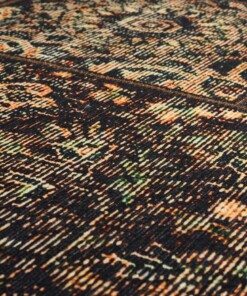 Tappeto rotondo Patchwork - Fade No.1 Verde oliva - close up materiaal, thumbnail