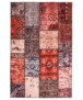 Tappeto patchwork - Fade No.1 Rosso/Multicolore - overzicht boven, thumbnail