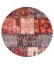 Tappeto rotondo Patchwork - Fade No.1 Rosso/Multicolore - overzicht boven, thumbnail