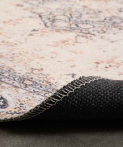 Tappeto vintage rotondo - Fade No.2 Grigio - close up vouw, thumbnail