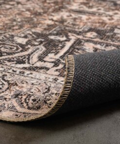 Tappeto vintage - Fade No.3 Beige - close up vouw, thumbnail