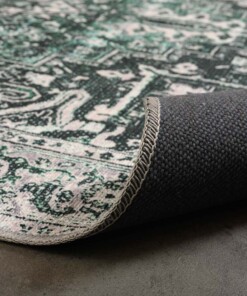 Tappeto vintage - Fade No.3 Verde - close up vouw, thumbnail