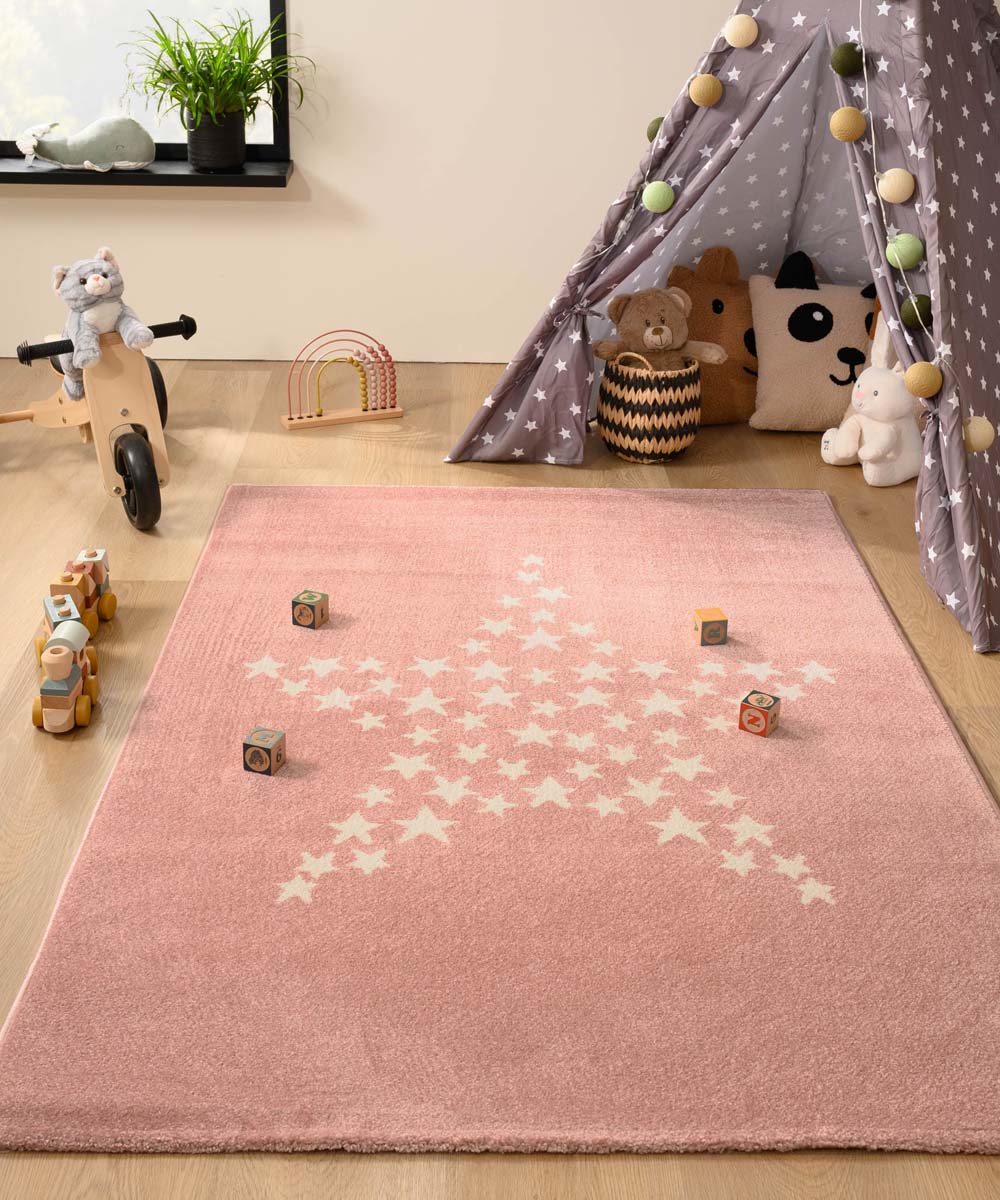 Tappeto bambini con stelle - Magic rosa Tappeto bambini con stelle - Magic rosa