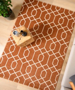 Tappeto geometrico - Aria rame
