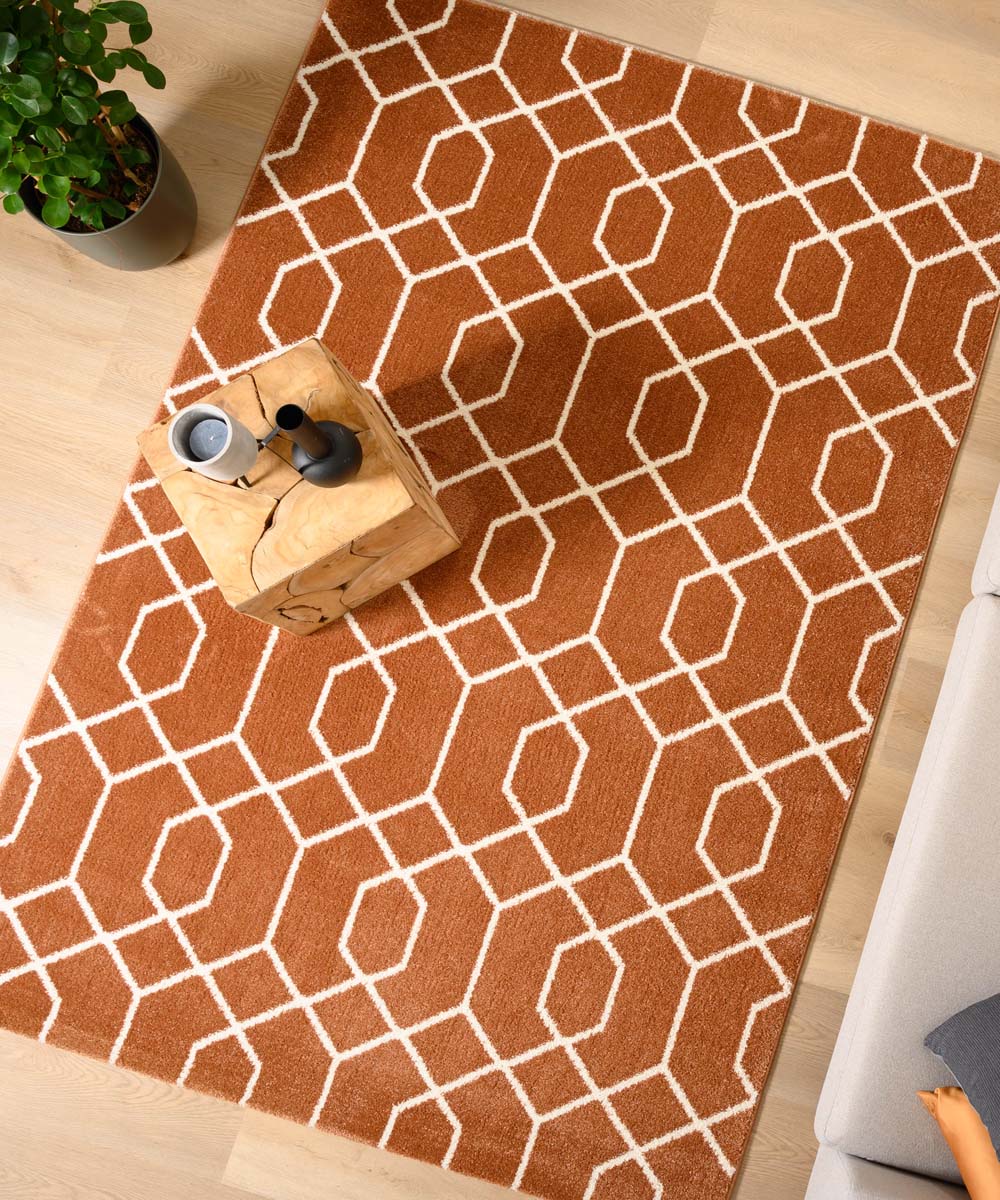 Passatoia geometrica - Aria rame Passatoia geometrica - Aria rame