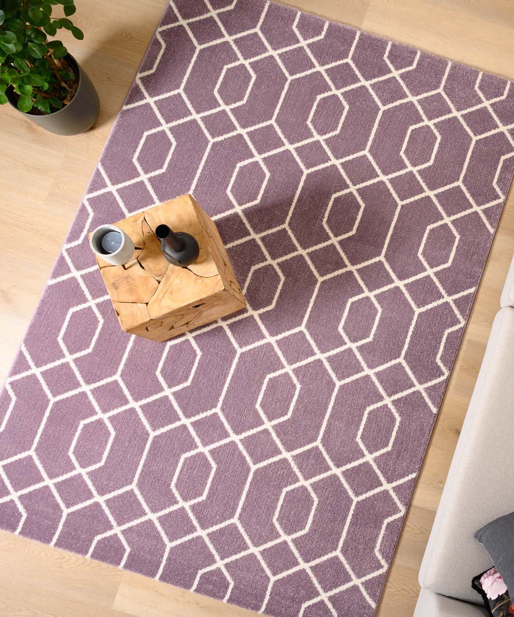 Passatoia geometrica - Aria viola Passatoia geometrica - Aria viola