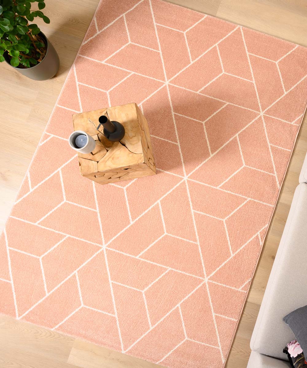 Passatoia geometrica - Aria Pyramid rosa chiaro Passatoia geometrica - Aria Pyramid rosa chiaro