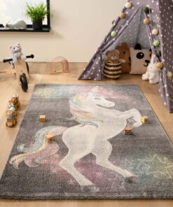 Tappeto unicorno - Dreams cloud grigio/multicolore