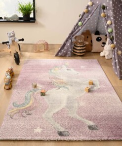 Tappeto bambini unicorno - Dreams unicorn viola/multicolore