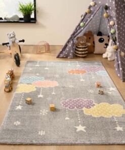 Tappeto bambini nuvola - Snoozy grigio/multi