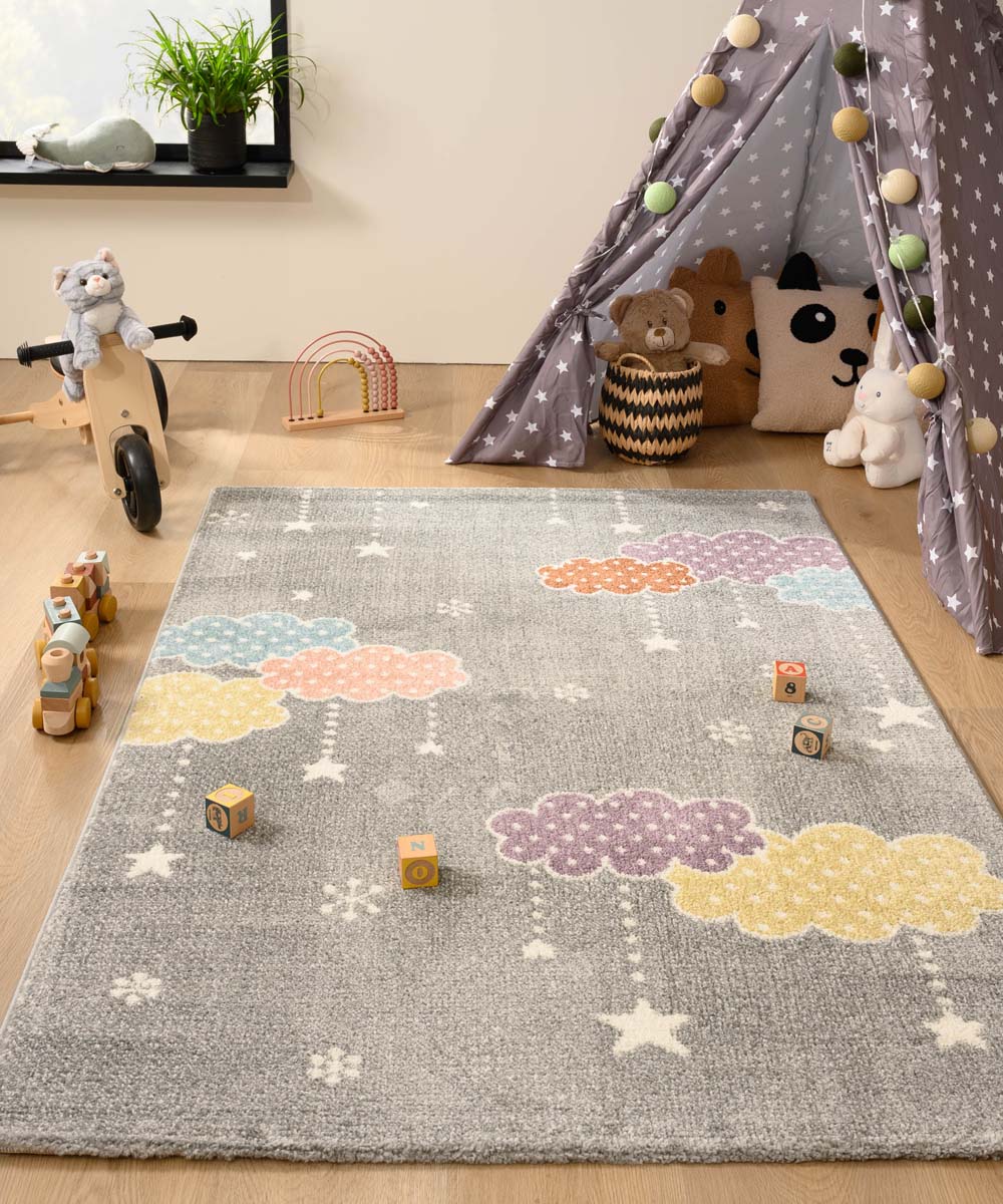 Tappeto bambini nuvola - Snoozy grigio/multi Tappeto bambini nuvola - Snoozy grigio/multi