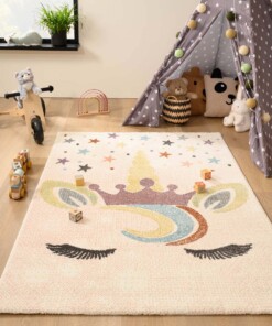 Tappeto unicorno - Snoozy bianco/multi