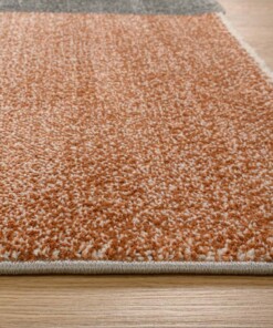 Tappeto quadri - Aria arancione/grigio - close up