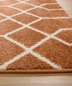 Tappeto geometrico - Aria rame - close up