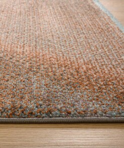 Tappeto astratto - Aria Axis arancione/blu - close up