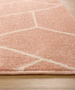 Passatoia geometrica - Aria Pyramid rosa chiaro - close up