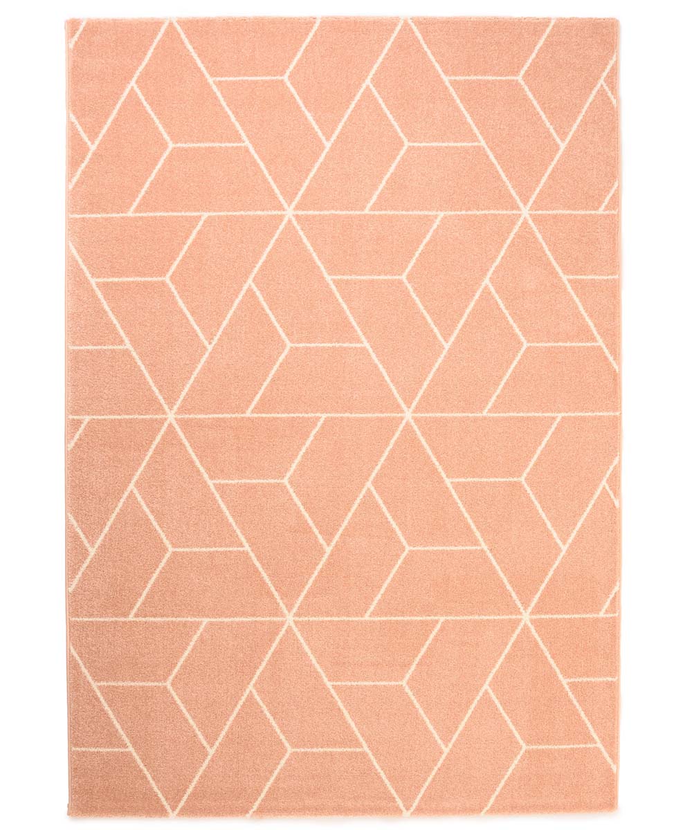 Passatoia geometrica - Aria Pyramid rosa chiaro - overzicht Passatoia geometrica - Aria Pyramid rosa chiaro - overzicht