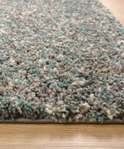Passatoia a pelo lungo melange - Blend Blu/Grigio - close up