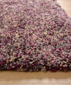 Tappeto a pelo lungo melange - Blend Viola/Grigio - close up