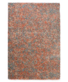 Tappeto a pelo lungo melange - Blend Arancione/Blu - overzicht, thumbnail