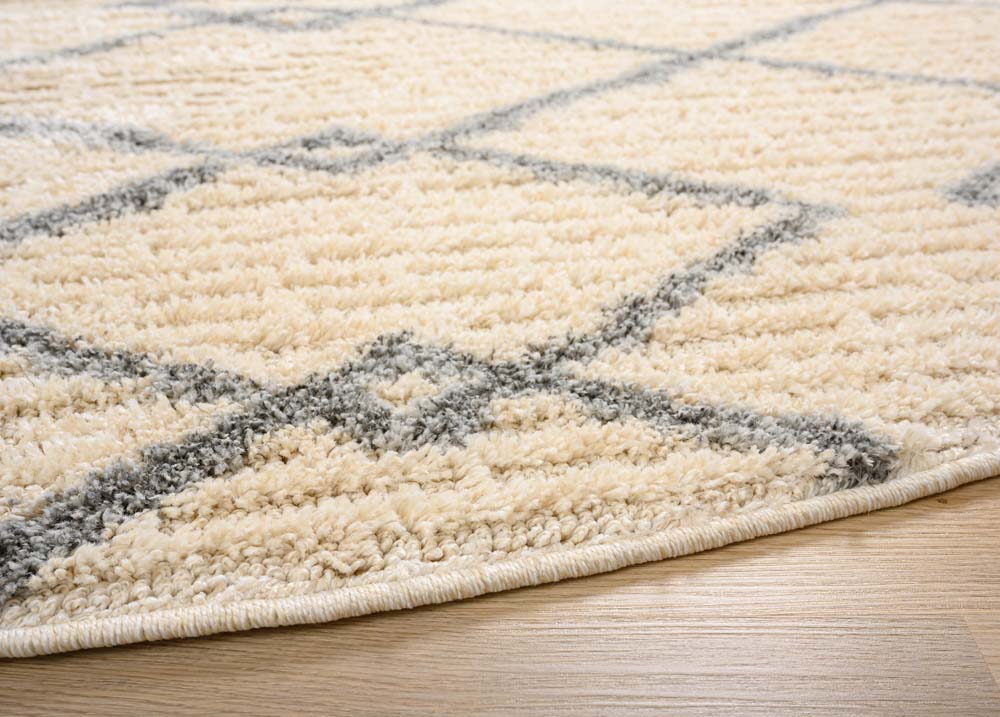 Tappeto rotondo scandinavo - Fjord Hav crema - close up Tappeto rotondo scandinavo - Fjord Hav crema - close up