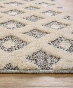 Tappeto scandinavo - Fjord Dagg grigio/crema - close up