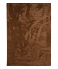Tappeto soffice a pelo raso - Plush Marrone - overzicht, thumbnail