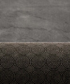 Tappeto rotondo soffice a pelo raso - Plush Grigio - close up, thumbnail Tappeto rotondo soffice a pelo raso - Plush Grigio - close up, thumbnail