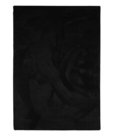 Tappeto soffice a pelo raso - Plush Nero - overzicht, thumbnail