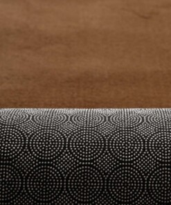 Tappeto soffice a pelo raso - Plush Marrone - close up, thumbnail