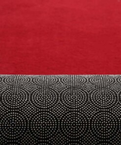 Passatoia soffice a pelo raso - Plush Rosso - close up, thumbnail