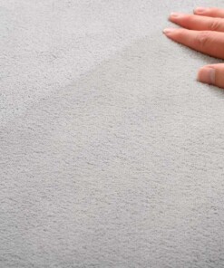 Tappeto rotondo soffice a pelo raso - Plush Argento - close up