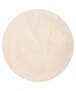Tappeto rotondo soffice a pelo raso - Plush Crema - overzicht, thumbnail
