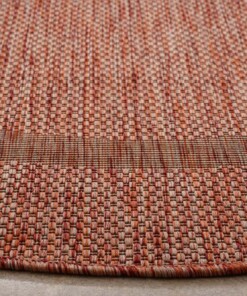 Tappeto da esterno rotondo - Sunset Rosso - close up