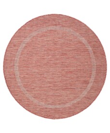 Tappeto da esterno rotondo - Sunset Rosso - overzicht, thumbnail