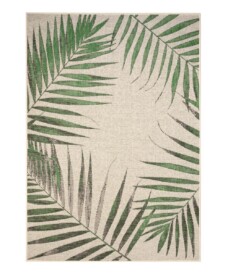 Tappeto da esterno Foglie di palma - Coastal Cliffs Verde - overzicht, thumbnail