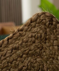 Tappeto in juta - Verde oliva - close up, thumbnail